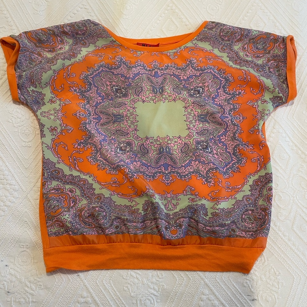 Orange Paisley Womenswear Shirt